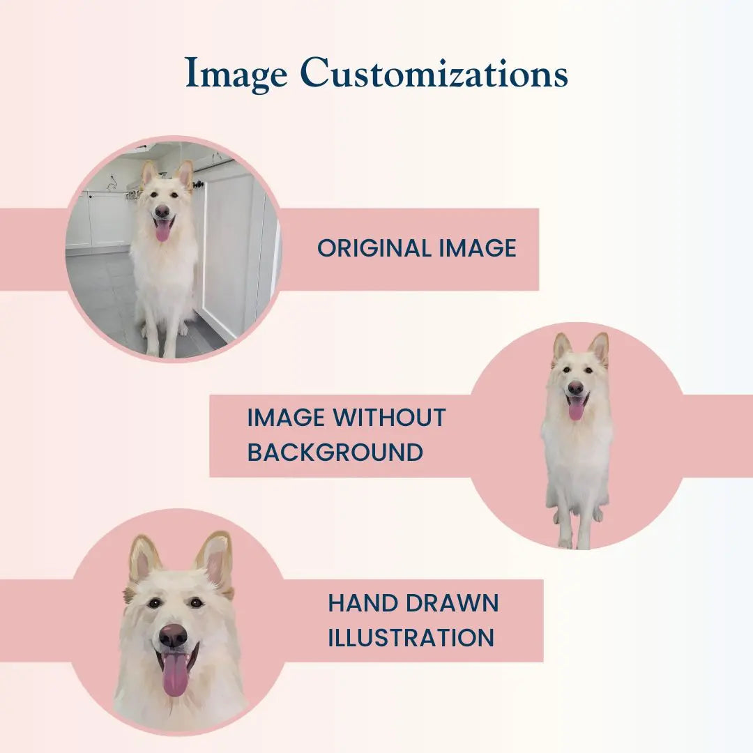 Custom Cartoon Pet Illustration Acrylic Print - Portrait by kraftypawz