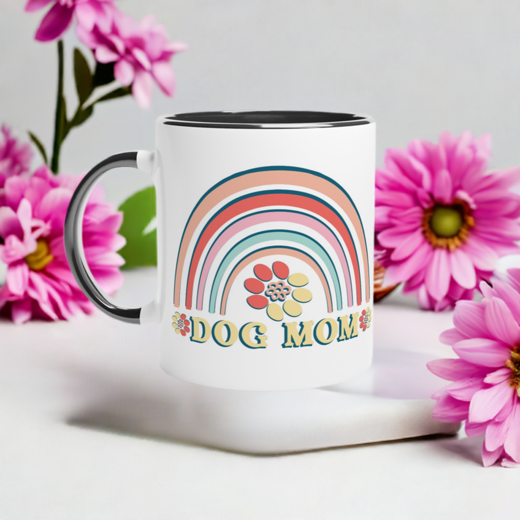 Dog Mom Colored Mug