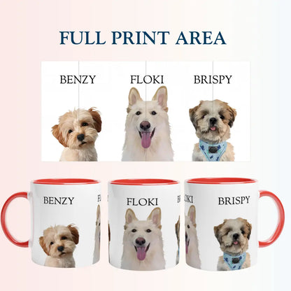 Custom Cartoon Pet Illustration Ceramic Mug - mug by kraftypawz